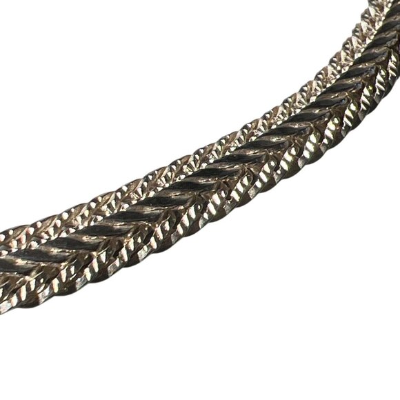 Vintage Silver Tone Thick Chain Necklace .25" Wide 23" Long Estate 27.81g Layer - Picture 2 of 4
